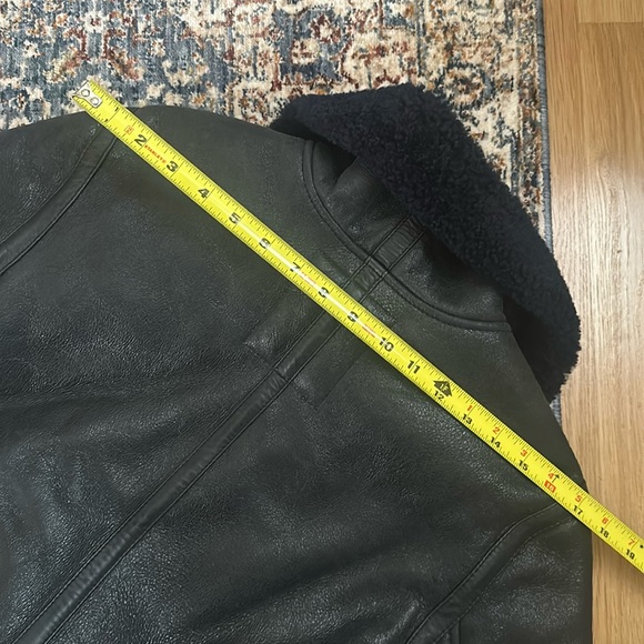 Zadig & Voltaire "Kafe” Shearling Leather Jacket Coat - Picture 14 of 14